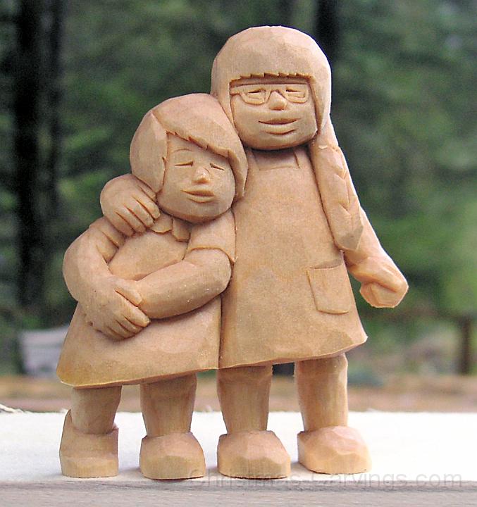 sisters are forever keepsake carvings